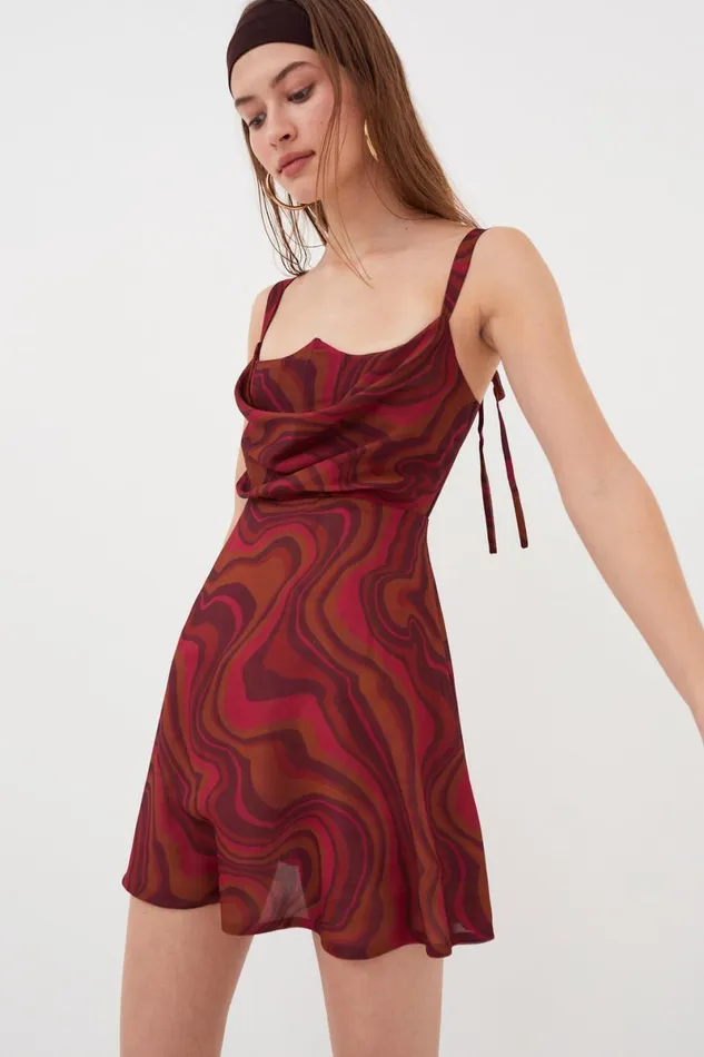 Women Dresses For Love and Lemons Eleanor Mini Dress Red