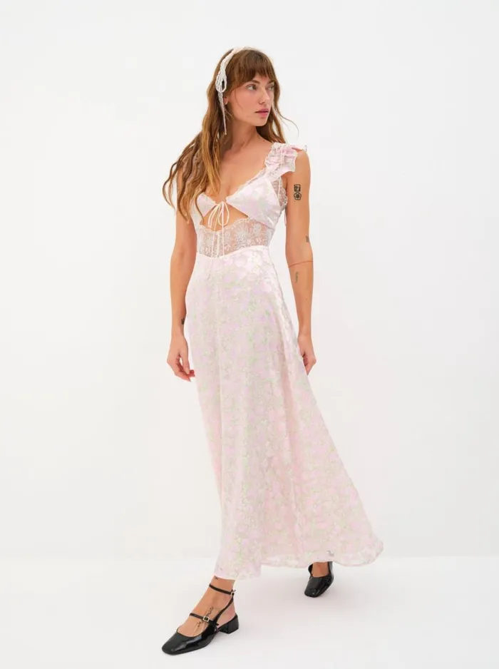 Women Dresses For Love and Lemons Estelle Maxi Dress Pink