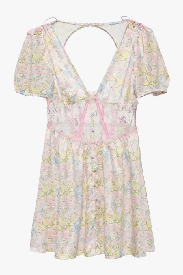 Women Dresses For Love and Lemons Glitter Garden Cap Sleeve Slip Dress Multi Women Dresses For Love and Lemons Glitter Garden Cap Sleeve Slip Dress Multi