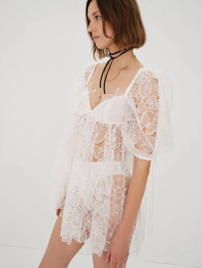 Women Dresses For Love and Lemons Logan Mini Dress White Women Dresses For Love and Lemons Logan Mini Dress White