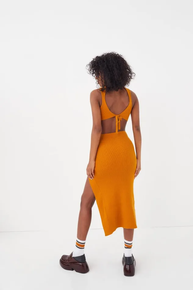 Women Dresses For Love and Lemons Maggie Midi Dress Orange Women Dresses For Love and Lemons Maggie Midi Dress Orange