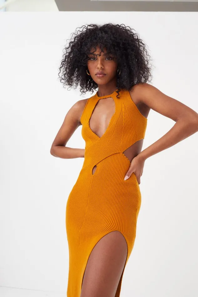 Women Dresses For Love and Lemons Maggie Midi Dress Orange Women Dresses For Love and Lemons Maggie Midi Dress Orange