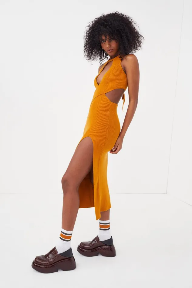 Women Dresses For Love and Lemons Maggie Midi Dress Orange Women Dresses For Love and Lemons Maggie Midi Dress Orange