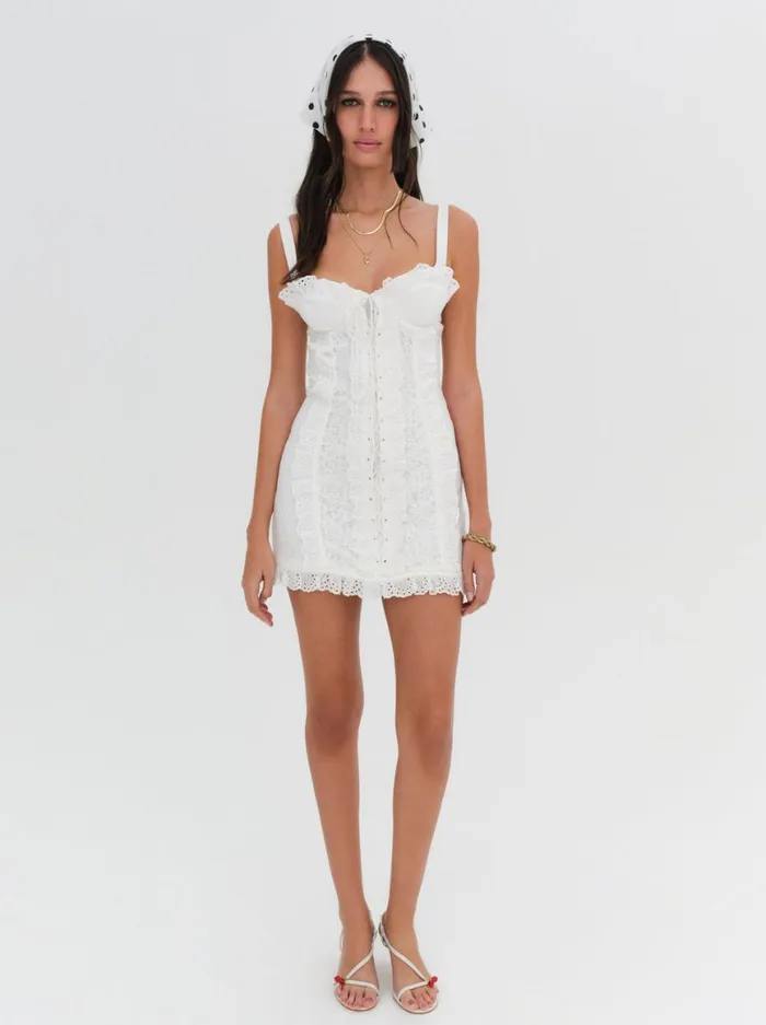 Women Dresses For Love and Lemons Mandy Mini Dress White