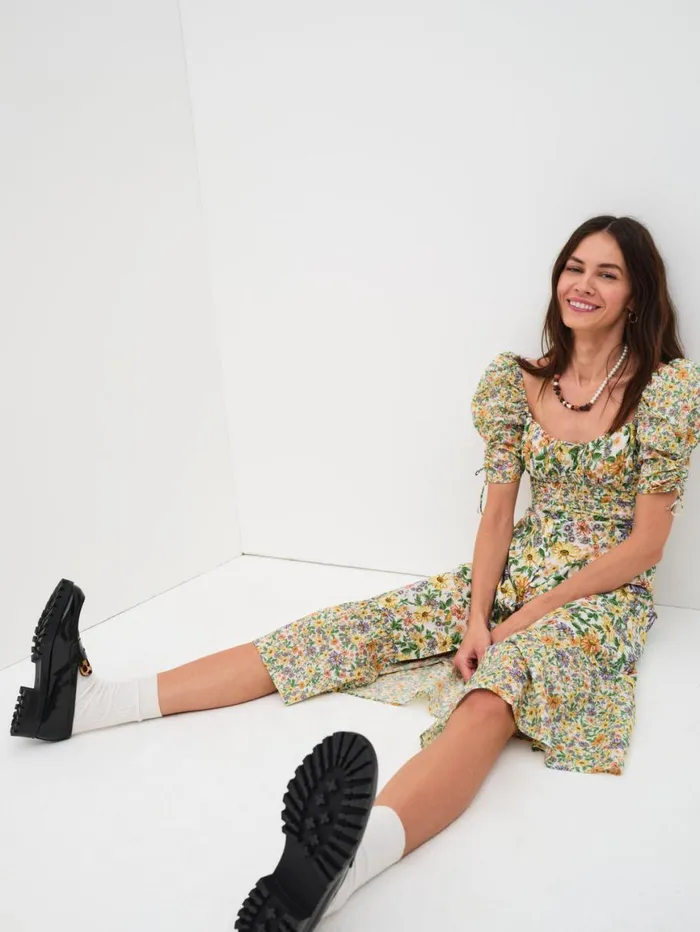 Women Dresses For Love and Lemons Riley Midi Dress Green