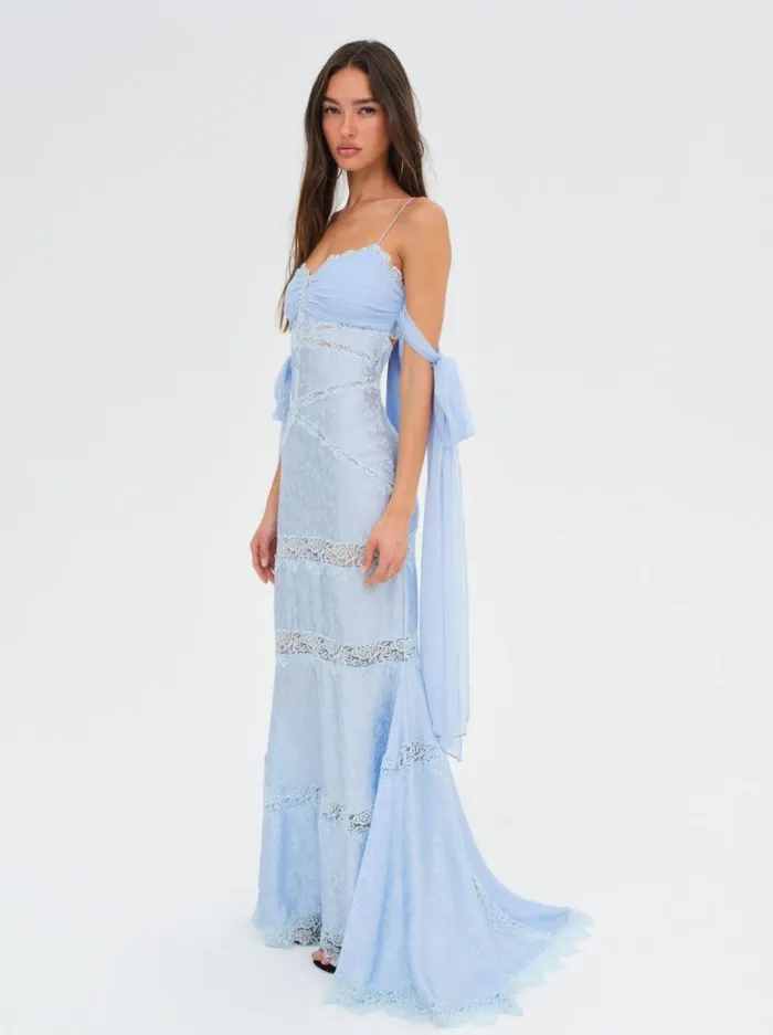 Women Dresses For Love and Lemons Rita Lace Gown Blue