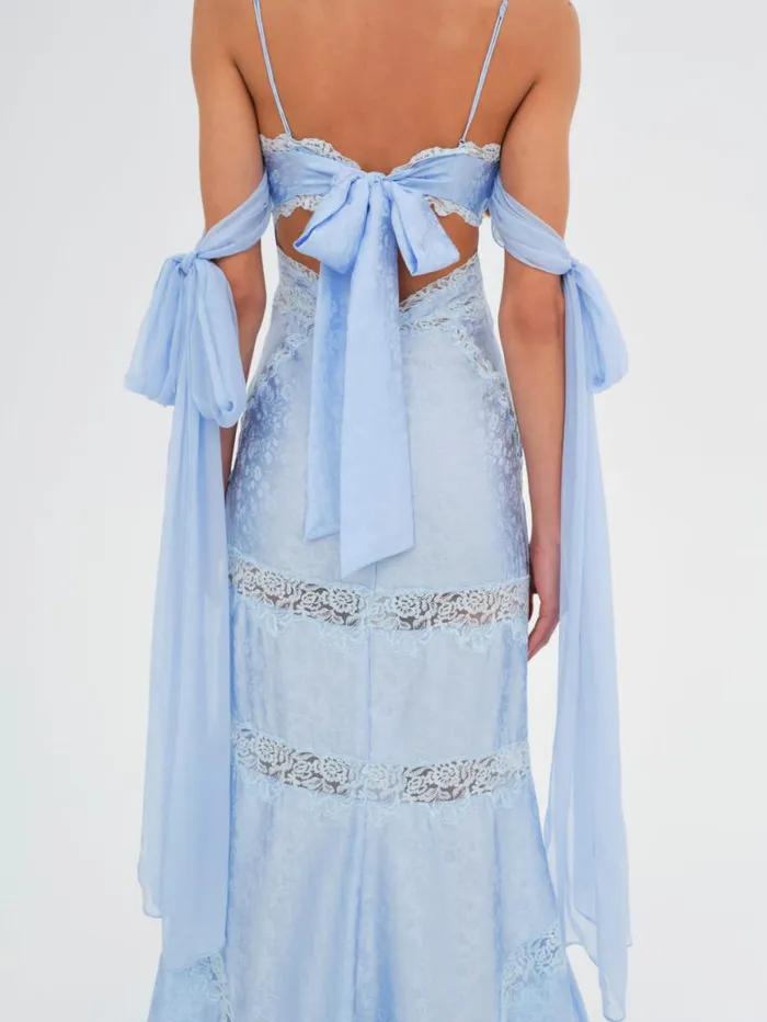 Women Dresses For Love and Lemons Rita Lace Gown Blue Women Dresses For Love and Lemons Rita Lace Gown Blue