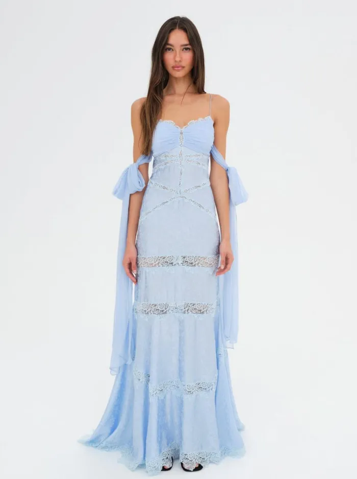 Women Dresses For Love and Lemons Rita Lace Gown Blue Women Dresses For Love and Lemons Rita Lace Gown Blue
