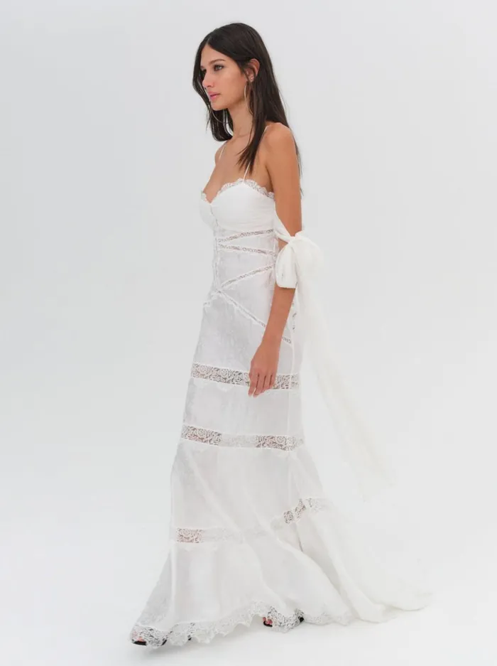 Women Dresses For Love and Lemons Rita Lace Gown White Women Dresses For Love and Lemons Rita Lace Gown White