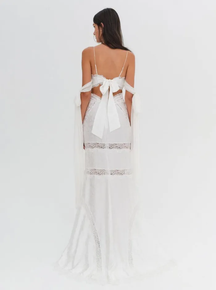Women Dresses For Love and Lemons Rita Lace Gown White Women Dresses For Love and Lemons Rita Lace Gown White