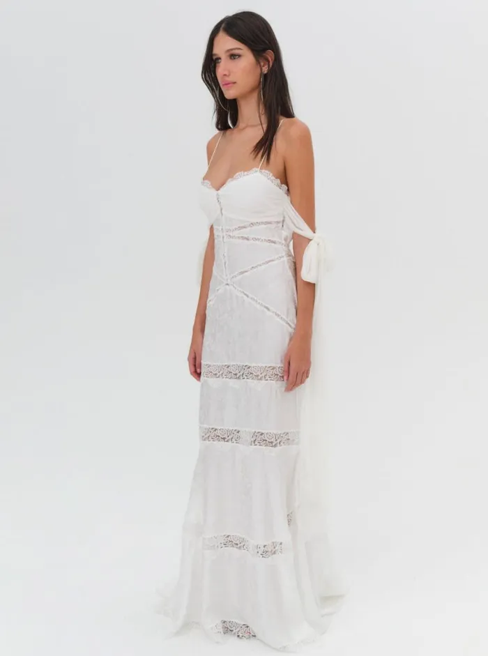 Women Dresses For Love and Lemons Rita Lace Gown White Women Dresses For Love and Lemons Rita Lace Gown White