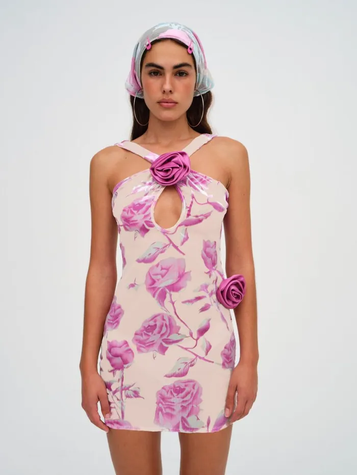 Women Dresses For Love and Lemons Rori Mini Dress Pink