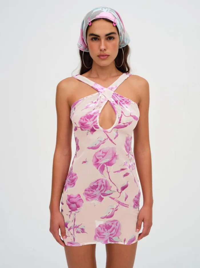 Women Dresses For Love and Lemons Rori Mini Dress Pink