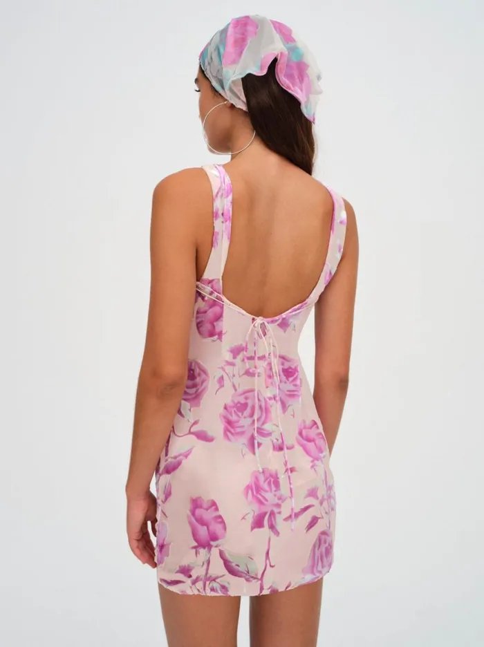 Women Dresses For Love and Lemons Rori Mini Dress Pink