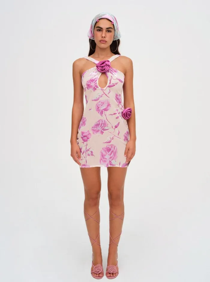 Women Dresses For Love and Lemons Rori Mini Dress Pink