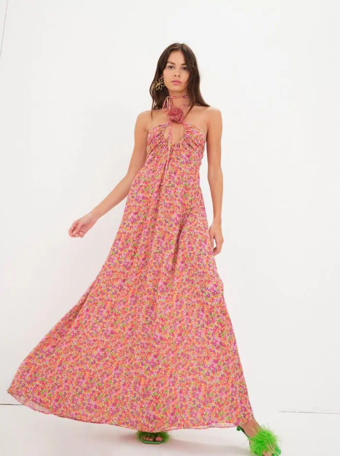 Women Dresses For Love and Lemons Suzette Maxi Dress Pink