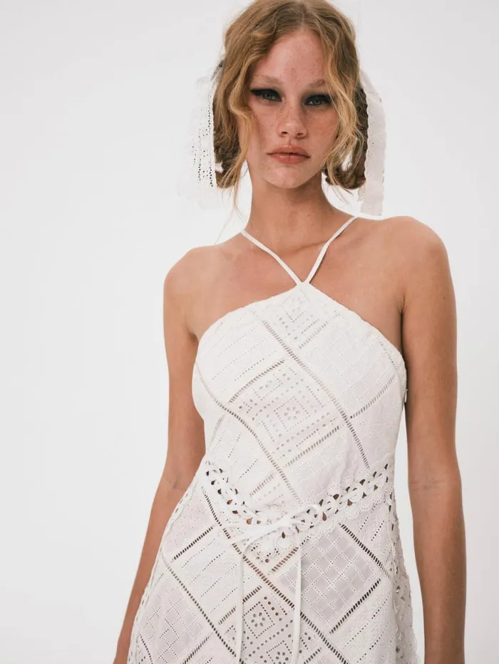 Women Dresses For Love and Lemons Temple Midi Dress White Women Dresses For Love and Lemons Temple Midi Dress White