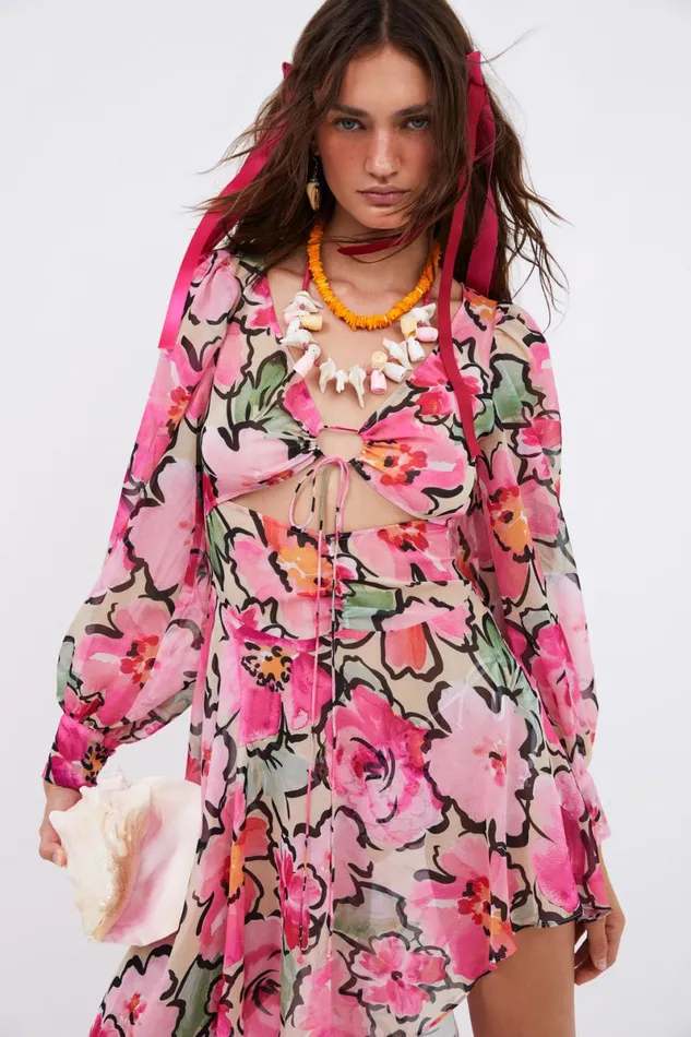 Women Dresses For Love and Lemons Tiana Midi Dress Pink Women Dresses For Love and Lemons Tiana Midi Dress Pink