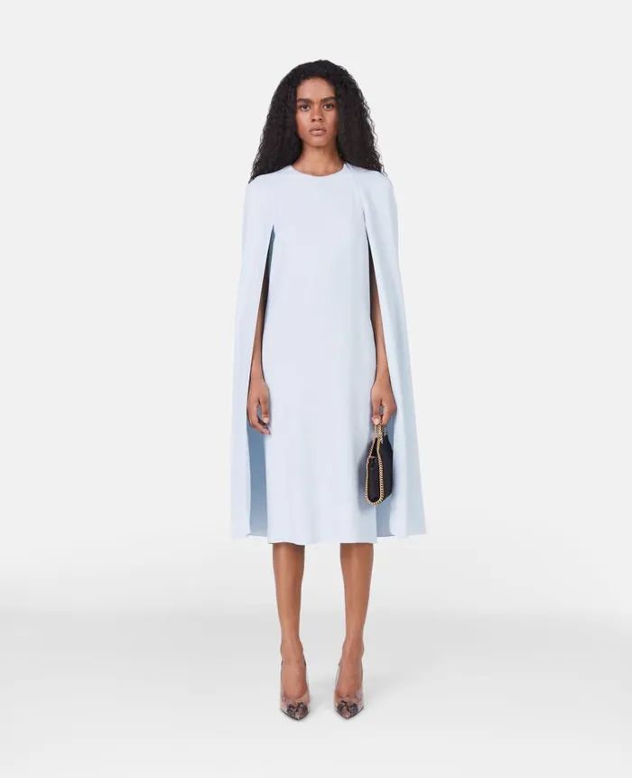 Women Dresses Stella McCartney Cape Dress Ice Blue