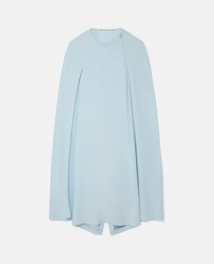 Women Dresses Stella McCartney Cape Dress Ice Blue