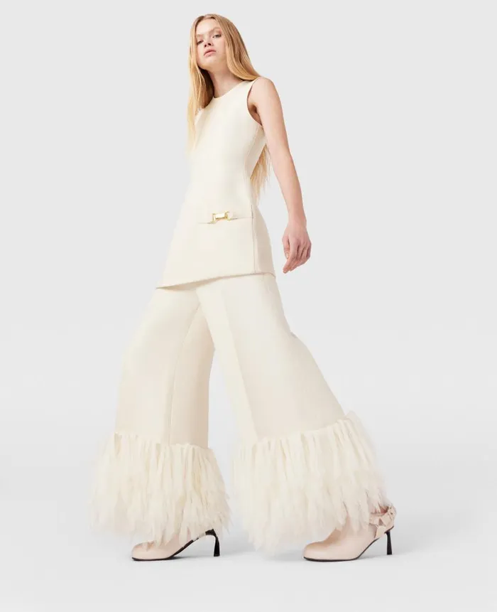 Women Dresses Stella McCartney ClaspEmbellished Sleeveless Mini Dress Cream White