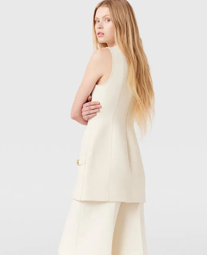 Women Dresses Stella McCartney ClaspEmbellished Sleeveless Mini Dress Cream White
