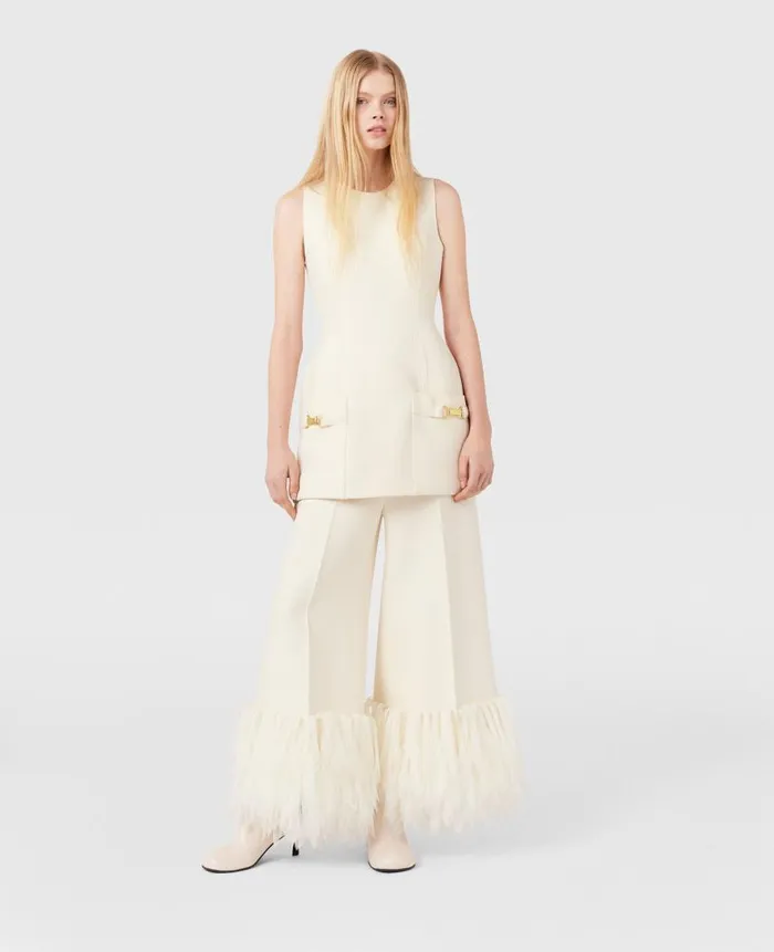 Women Dresses Stella McCartney ClaspEmbellished Sleeveless Mini Dress Cream White