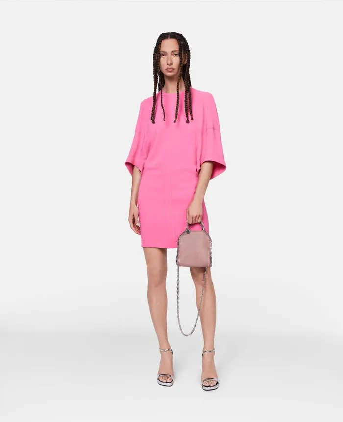 Women Dresses Stella McCartney Oversized Sleeve TShirt Dress Bright Pink Women Dresses Stella McCartney Oversized Sleeve TShirt Dress Bright Pink