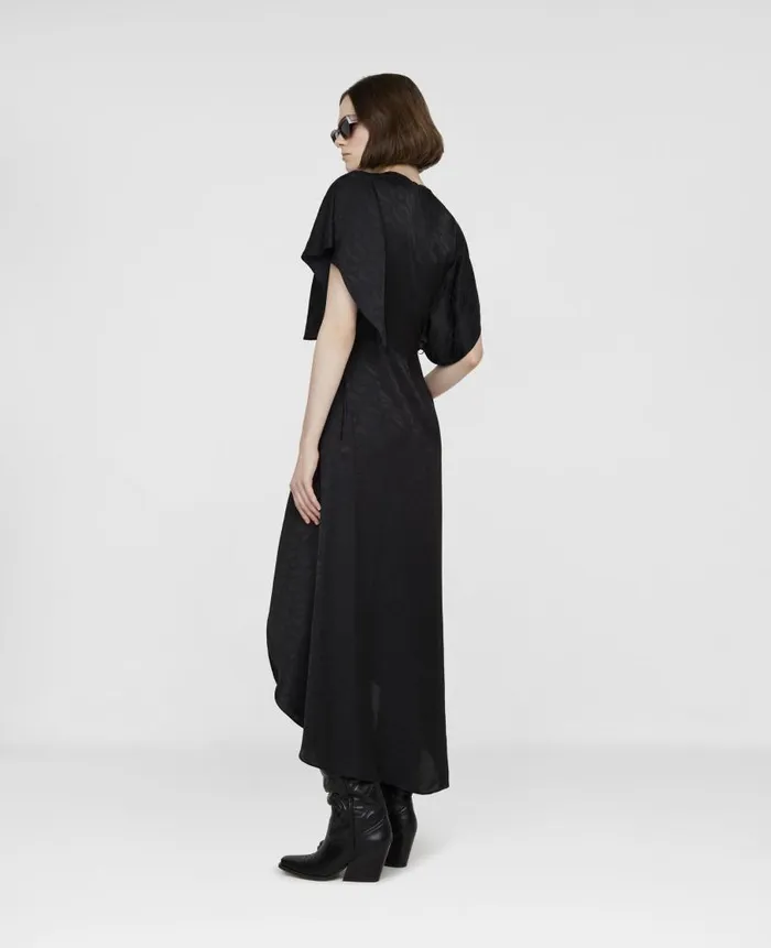 Women Dresses Stella McCartney SWave Jacquard Maxi Dress Black