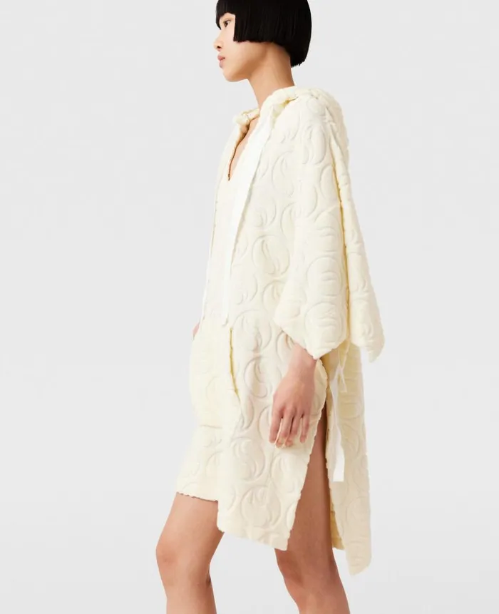 Women Dresses Stella McCartney Toweling Hooded Mini Dress Natural