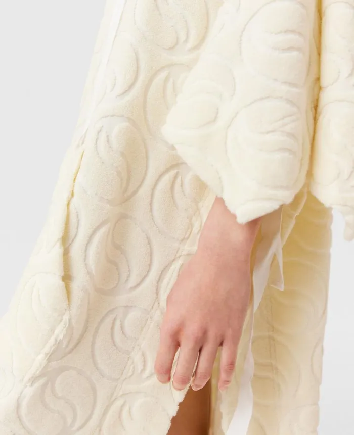 Women Dresses Stella McCartney Toweling Hooded Mini Dress Natural