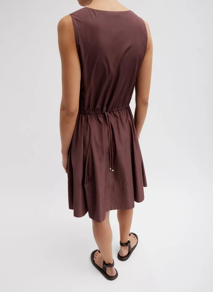 Women Dresses Tibi Italian Sporty Nylon Short Tank Dress Cinnamon