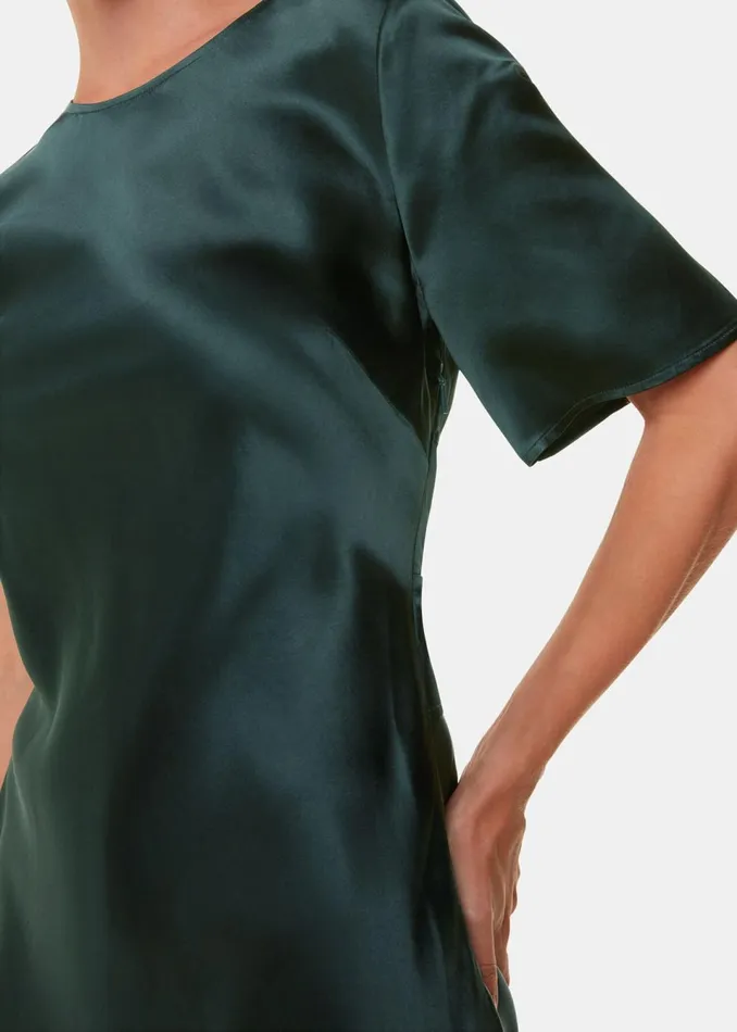 Women Dresses Whistles Dark Green Avery Satin Twist Dress