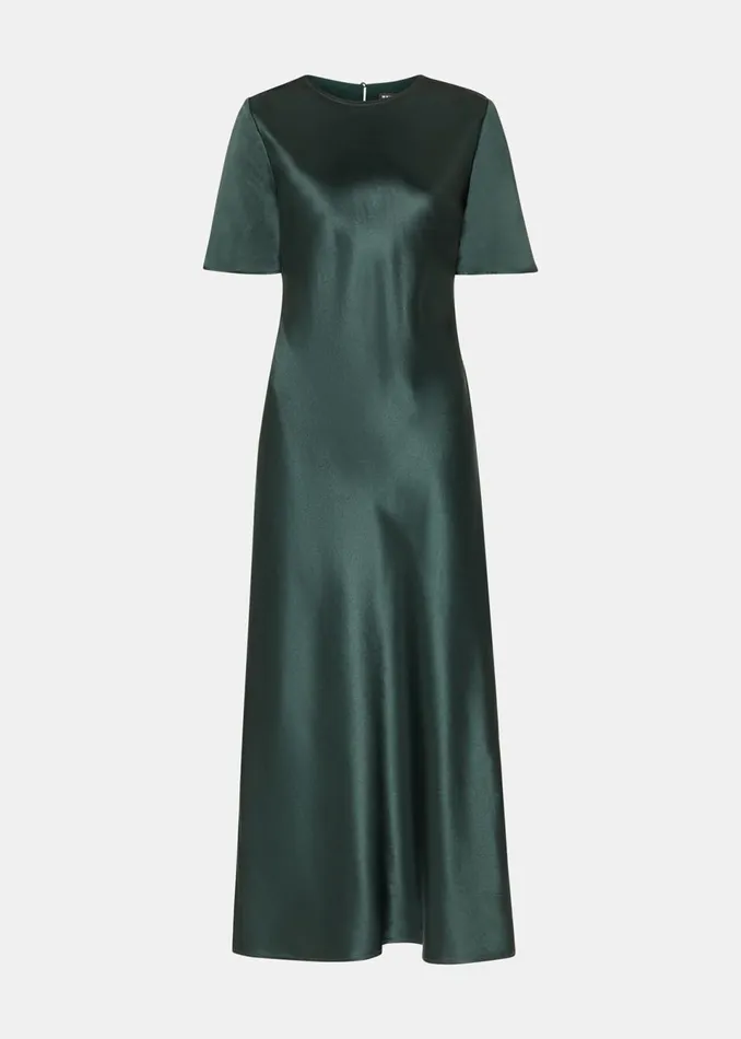 Women Dresses Whistles Dark Green Avery Satin Twist Dress