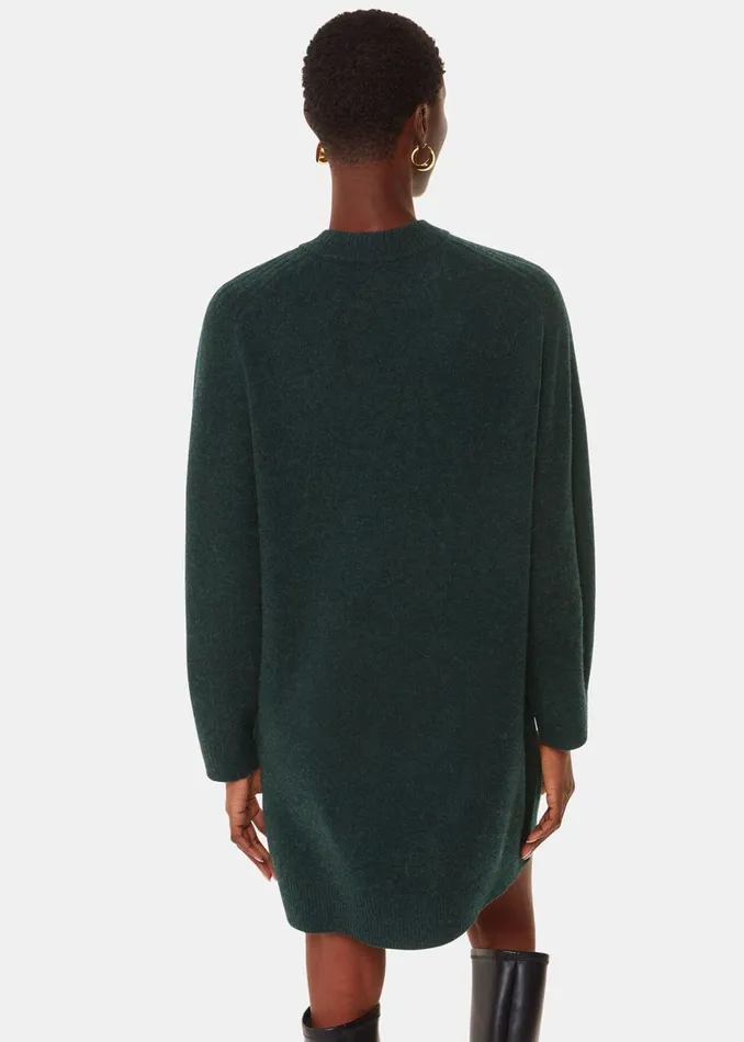Women Dresses Whistles Forest Green Ava Round Neck Knitted Dress
