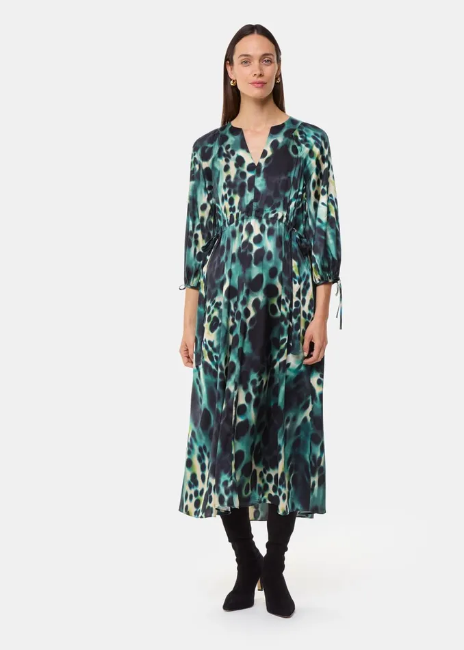 Women Dresses Whistles Green Misty Leopard Print Dress