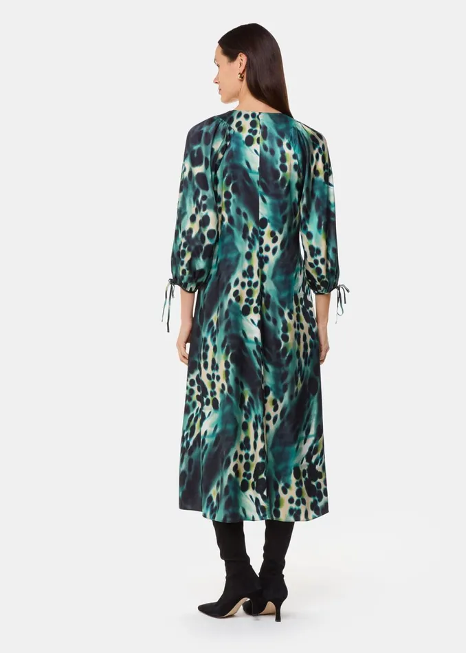 Women Dresses Whistles Green Misty Leopard Print Dress