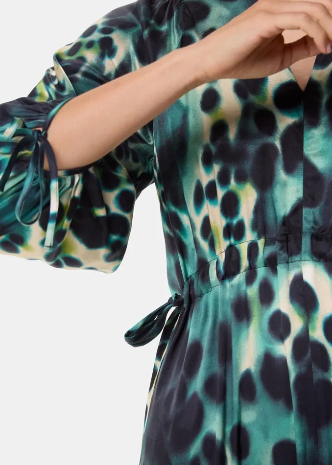 Women Dresses Whistles Green Misty Leopard Print Dress