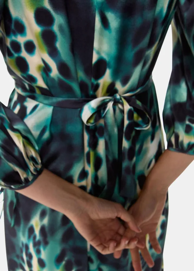 Women Dresses Whistles Green Misty Leopard Print Dress
