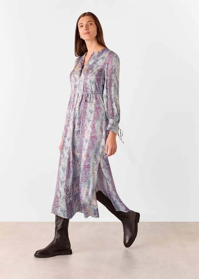 Women Dresses Whistles Multicolour Mottled Snake Print Midi Dress