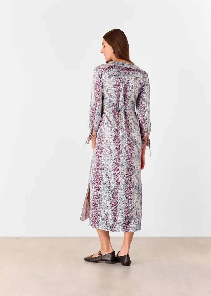 Women Dresses Whistles Multicolour Mottled Snake Print Midi Dress