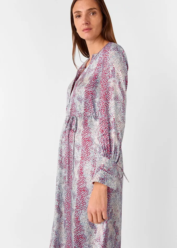 Women Dresses Whistles Multicolour Mottled Snake Print Midi Dress