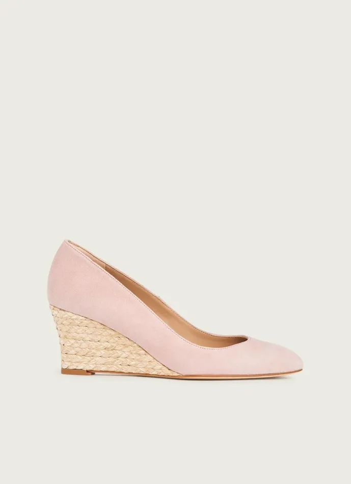 Women Eevi Pink Suede Espadrille Wedges Pink LKBennett Court Shoes