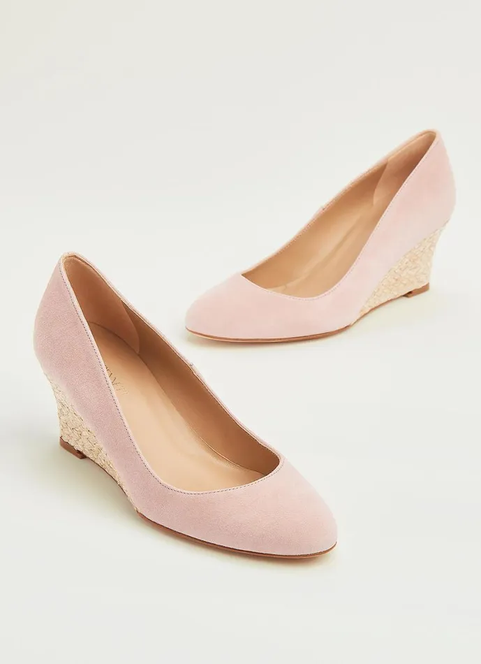 Women Eevi Pink Suede Espadrille Wedges Pink LKBennett Court Shoes Women Eevi Pink Suede Espadrille Wedges Pink LKBennett Court Shoes