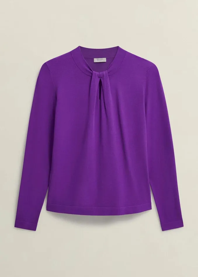 Women Effie Jumper Amaranth Purple Hobbs Jumpers and Cardigans