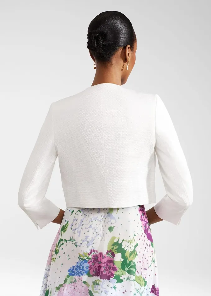 Women Elize Textured Jacket Ivory Hobbs Coats and Jackets