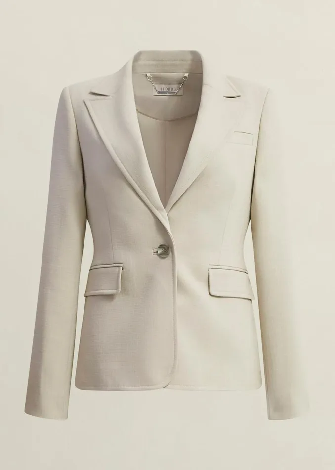 Women Ellen Jacket Buff Grey Hobbs Suits and CoOrds
