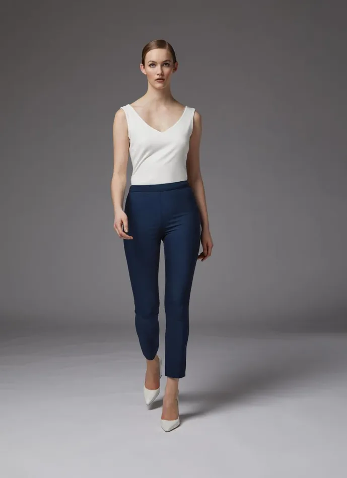 Women Evan Navy Crepe SlimCut Trousers Spring Navy LKBennett Trousers Women Evan Navy Crepe SlimCut Trousers Spring Navy LKBennett Trousers