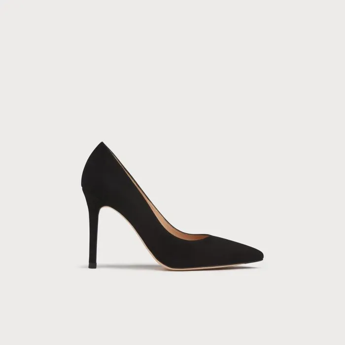 Women Fern Black Suede Pointed Toe Courts Black LKBennett Court Shoes
