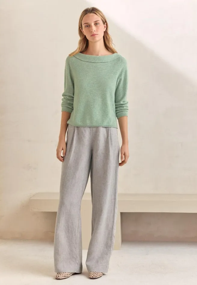 Women Flatfront Trousers Poetry Fashion Trousers and Shorts